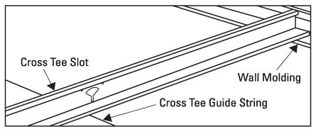 Cross tee and wall molding diagram