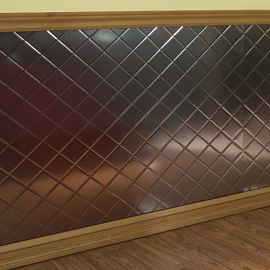 Fasade's Quilted Wall Panel in Brushed Nickel
