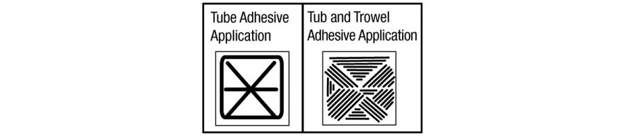 Tube adhesive application drawing