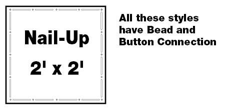 2x2 Nail-up has bead and button connection