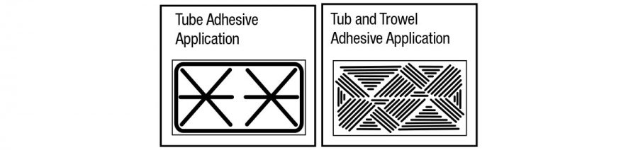 Tube adhesive application