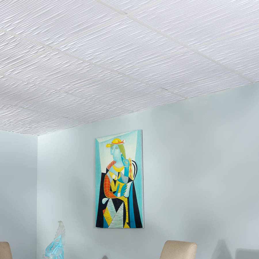 Genesis 2x2 Ceiling Tile - Drifts in White