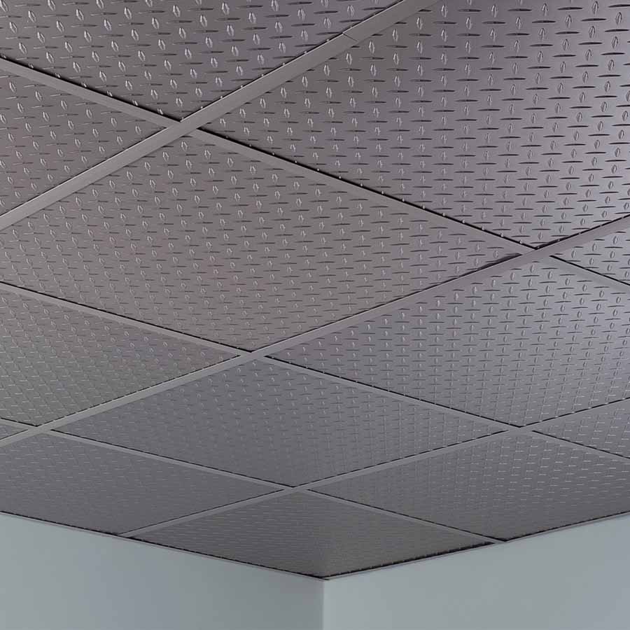 Fasade Ceiling Tile in Diamond Plate ACP Professional