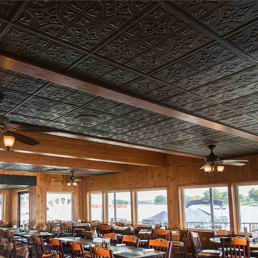 Fin & Feather - Genesis Antique Ceiling Panels in Black