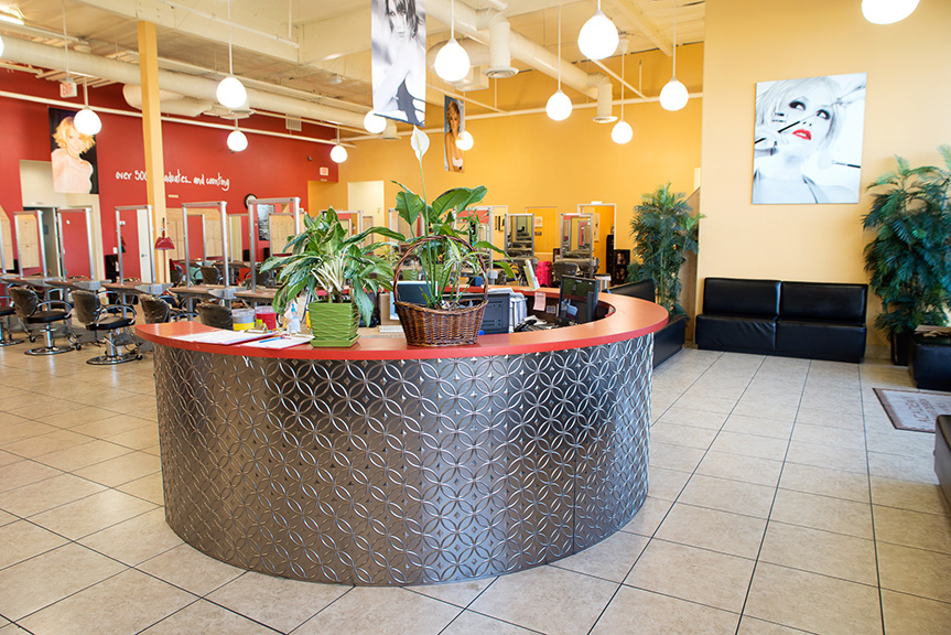 Academy of Hair Design - Fasade Rings Wall Panel in Brushed Aluminum